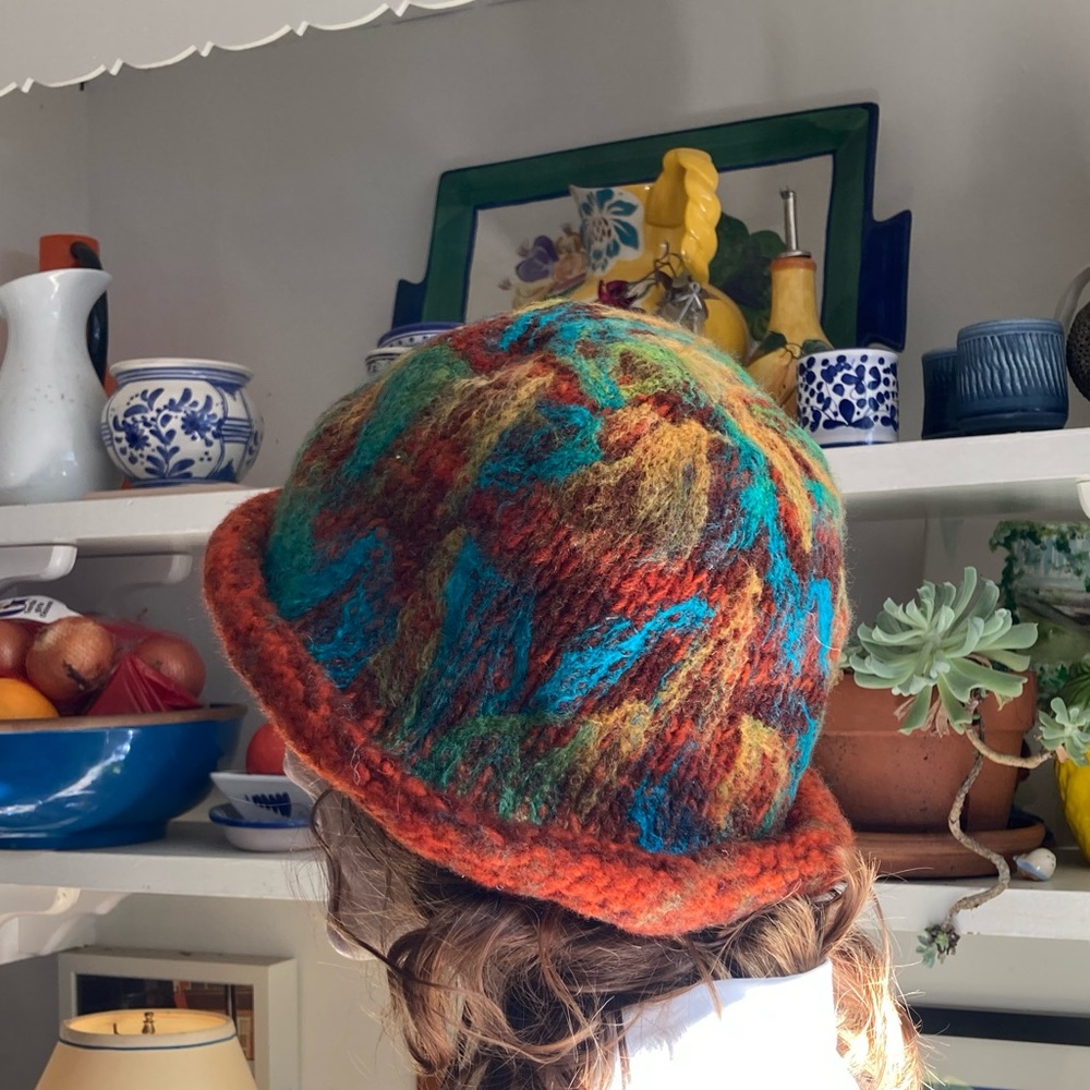 Felted wool winter hat